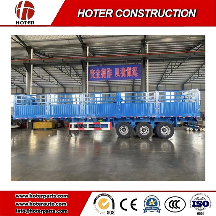 3 axle fence semi trailer side view