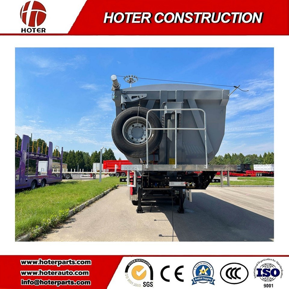 rear dump trailer front view