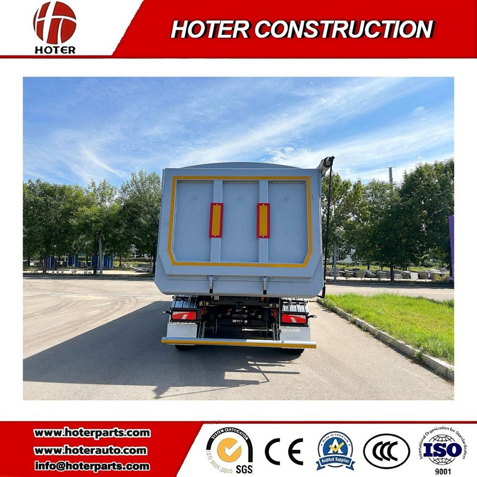 rear dump trailer rear view